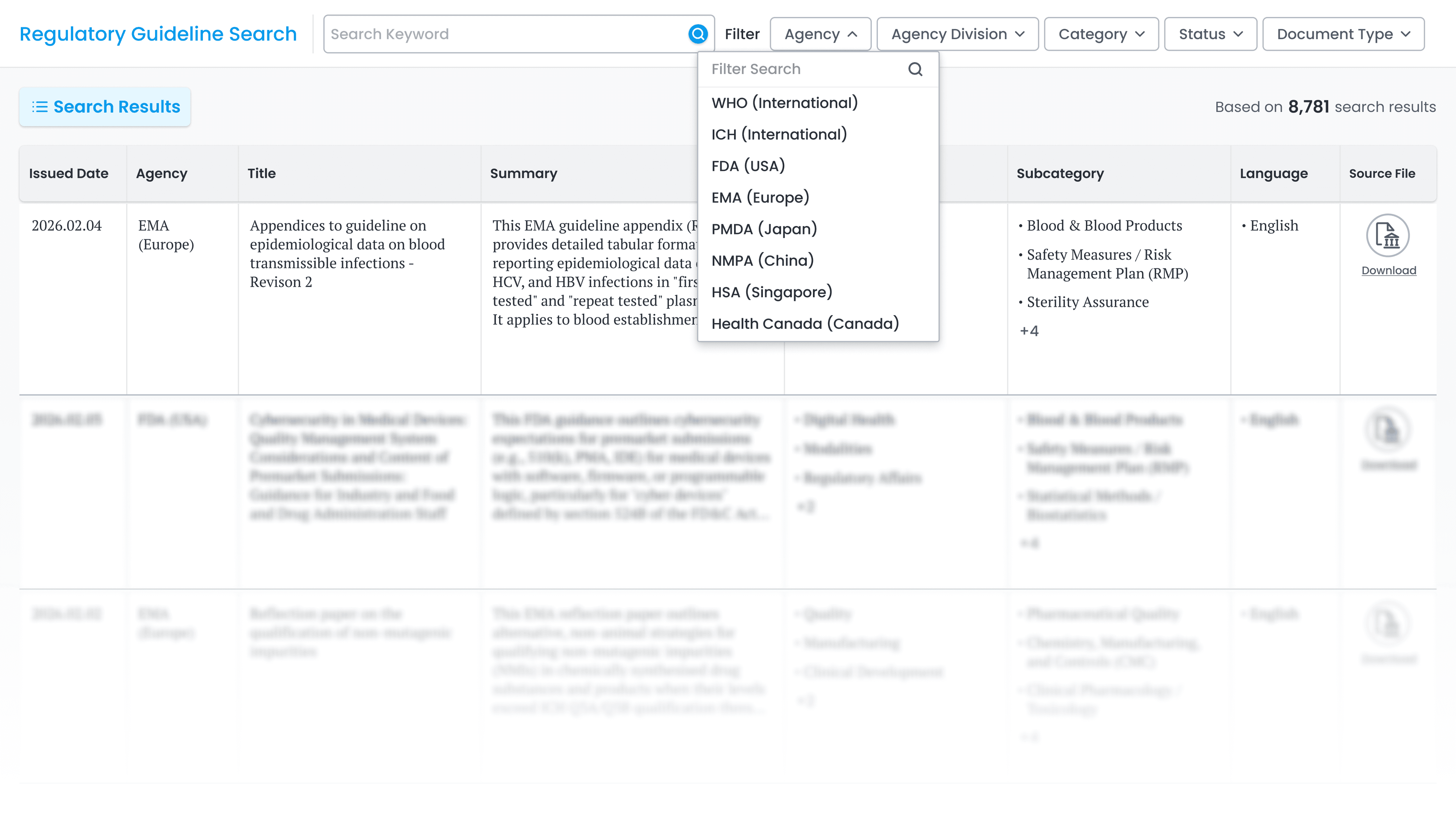 Multilingual Guideline Comparison